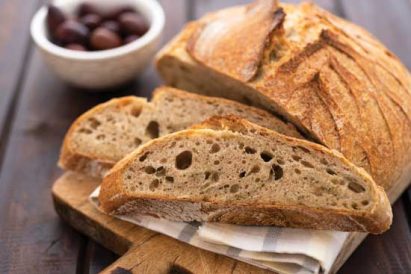 No-Knead Sourdough Bread Recipe Image